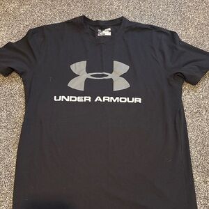 Under Armour Black T-Shirt with Gray Logo
